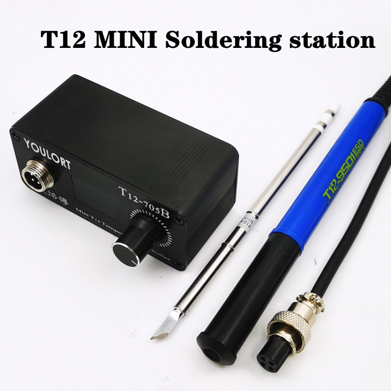 Soldering Station T12 Oled - MINI T12-705B Havya istasyonu OLED Lehim