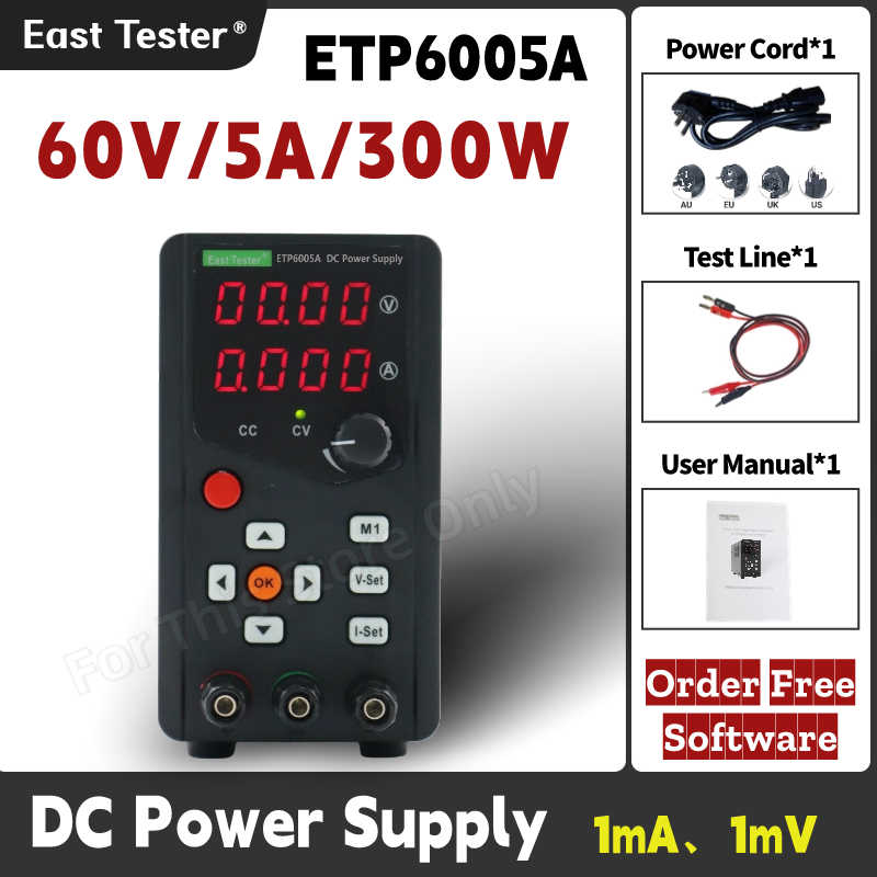 Programmable Dc Power Supply 60V 5A - ETP6005A yüksek verimli tek kanallı 4