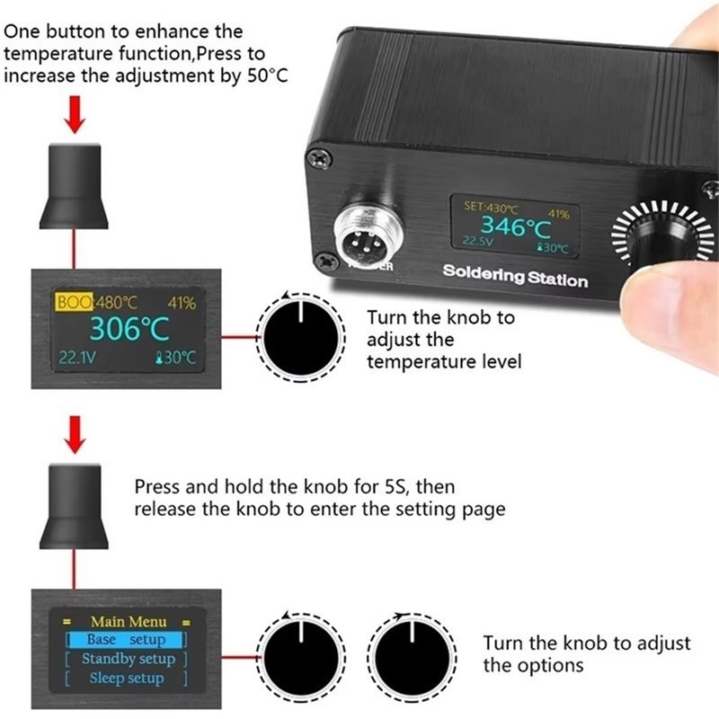 【A56X】T12 Taşınabilir Mini Dij - Soldering Station T12 Oled incelemesi ve fiyatı
