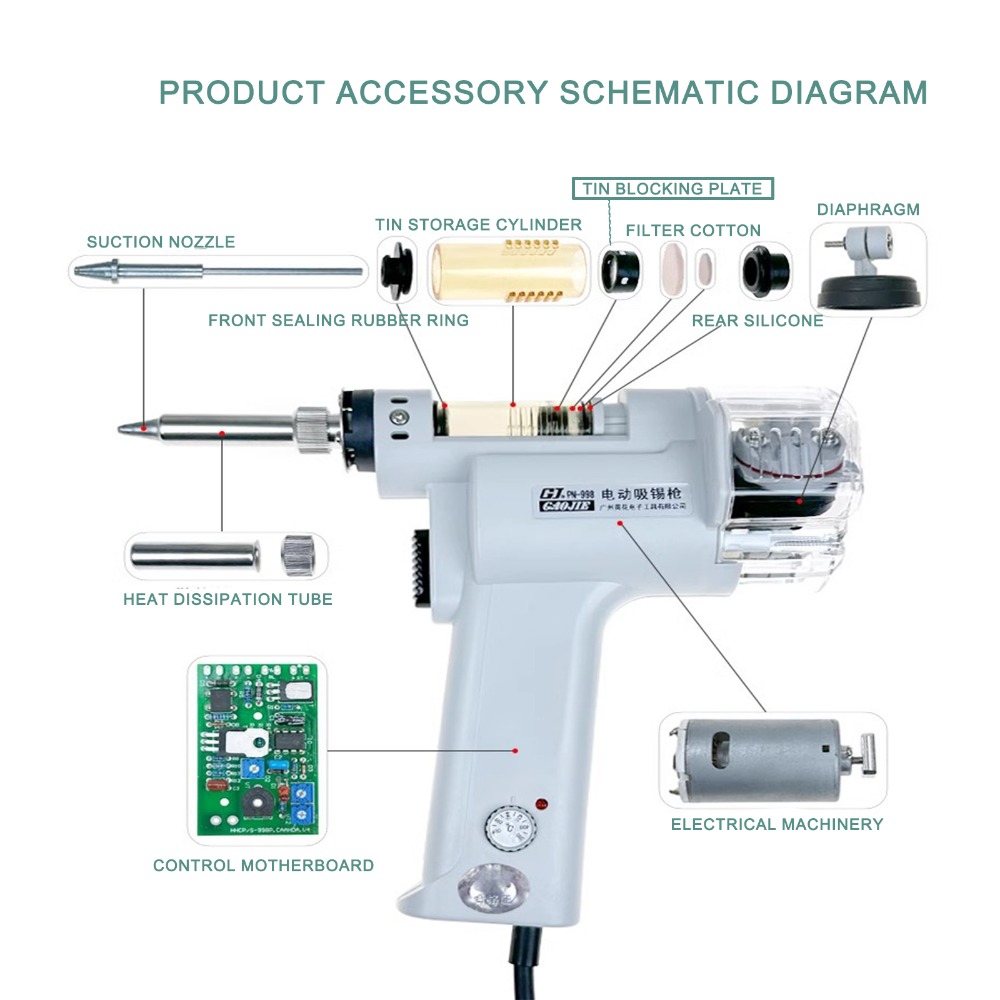 S-993A Tek pompalı Elektrikli  - Desoldering Gun Vacuum Electric incelemesi ve fiyatı
