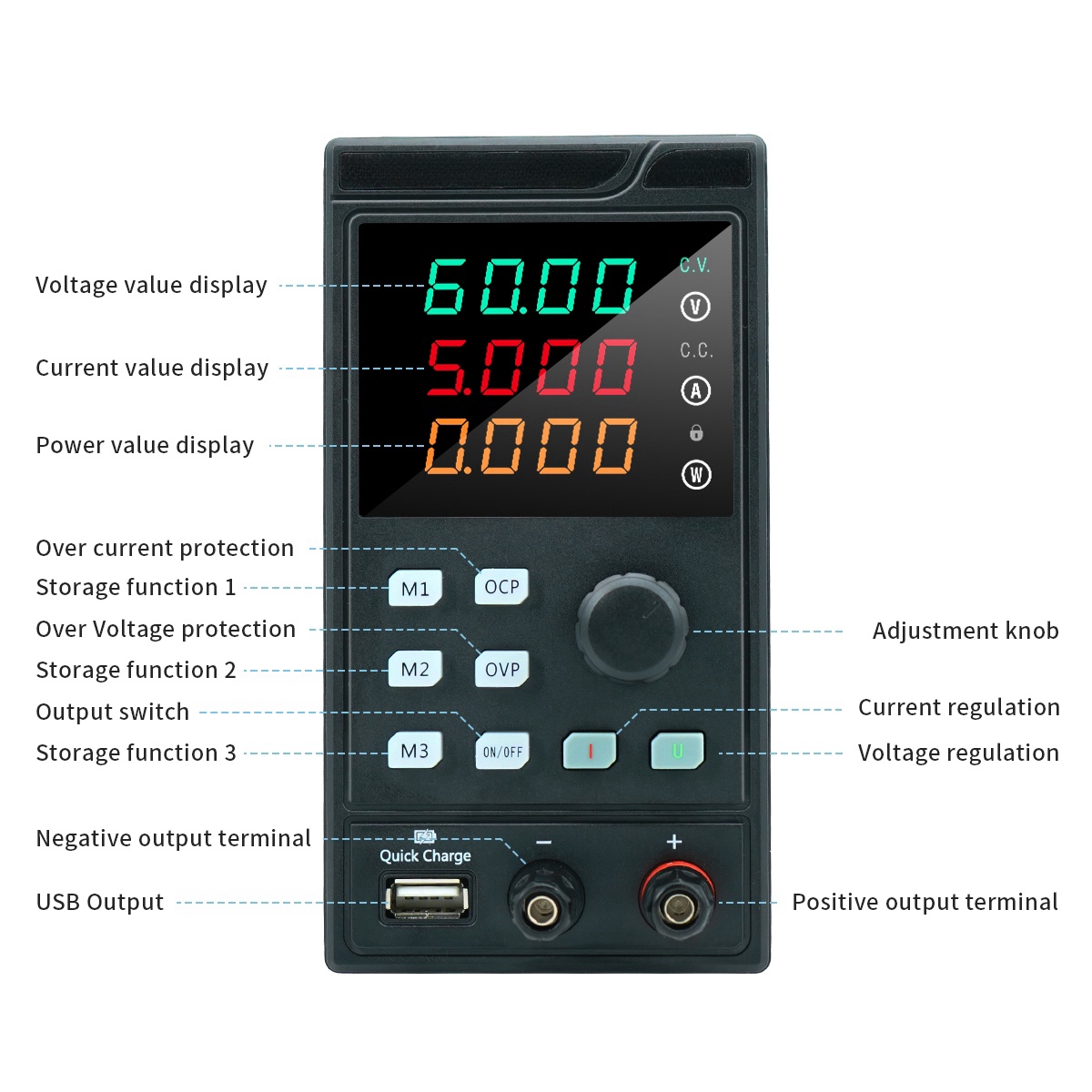 MYAMI 30V 32V 10A USB/RS485 60 - Programmable Dc Power Supply 60V 5A incelemesi ve fiyatı