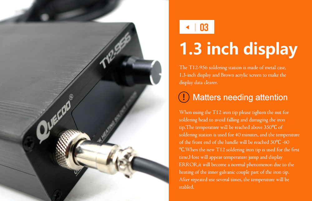 QUECOO T12-956 Lehimleme Dijit - Soldering Station T12 Oled incelemesi ve fiyatı